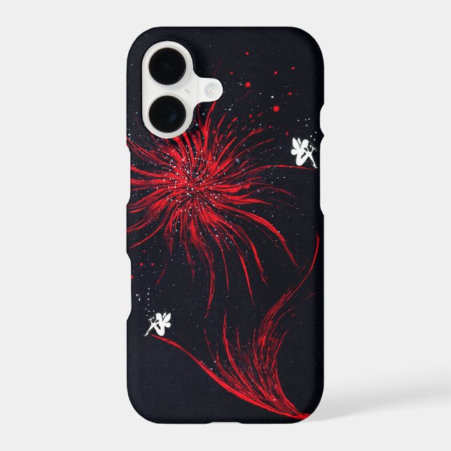 Mystical Red Spider Lily Firework and Fairies iPho (Back)