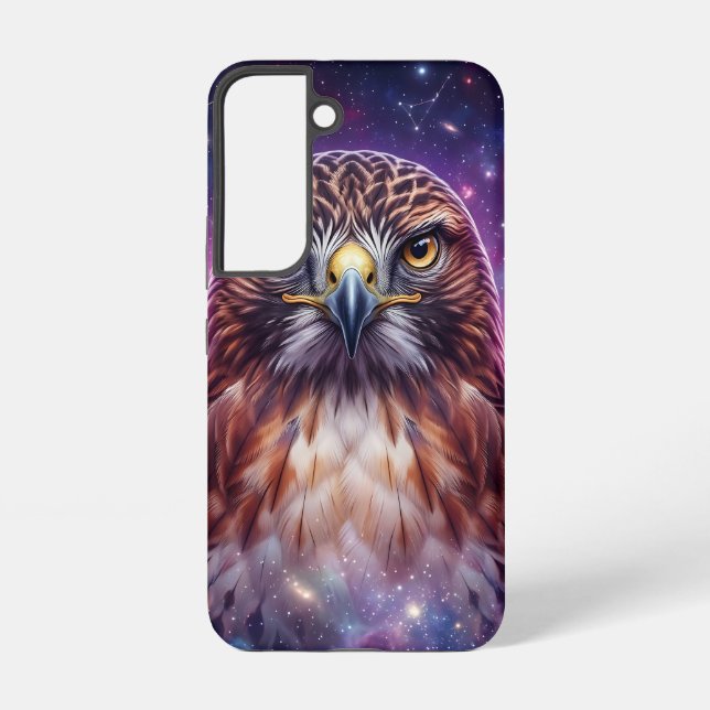 Mystical Red-Tailed Hawk Starry Sky Android Case (Back)