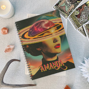 Mystical Retro Collage Occult Astrology Oracle Notebook