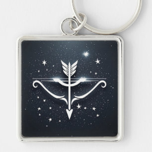 Mystical Sagittarius Zodiac Symbol Key Ring