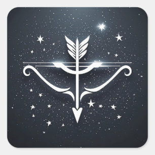 Mystical Sagittarius Zodiac Symbol Square Sticker