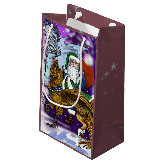 Mystical Santa Small Gift Bag (Back Angled)