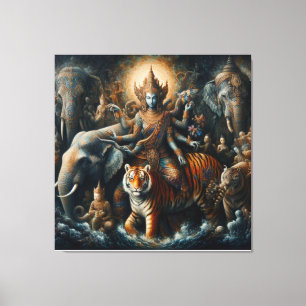 Mystical scene of spiritual canvas print