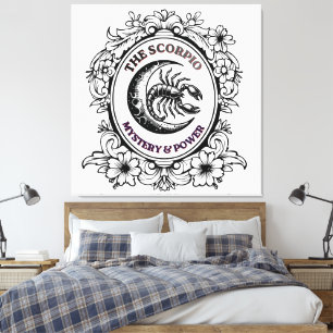 Mystical Scorpio Master of Mystery Art Canvas Print