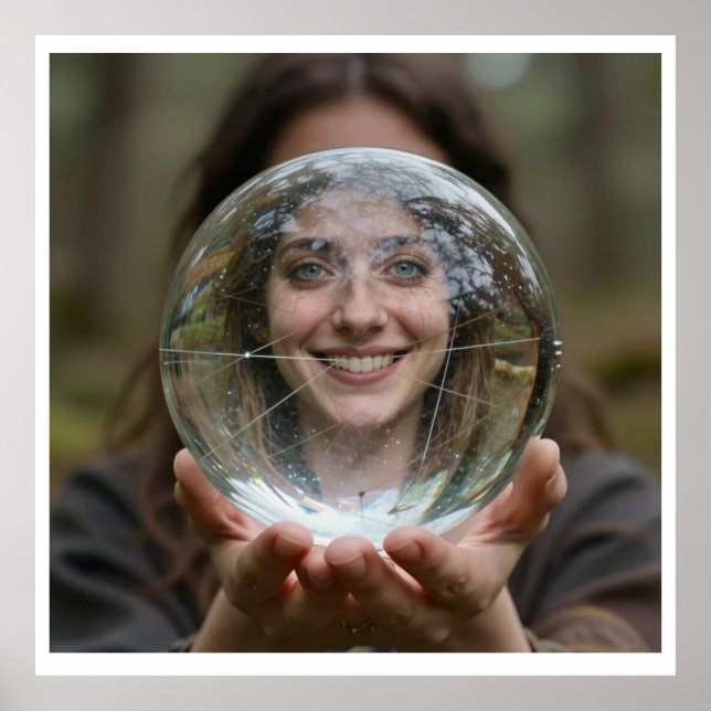  Mystical Seer with Multi-Dimensional Crystal Ball Poster (Front)
