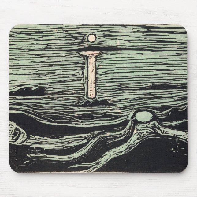 Mystical Shore (1897) by Edvard Munch Mouse Pad (Front)
