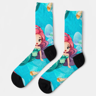 mystical siren design socks