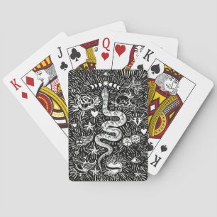 Mystical Snake Lunar White Classic Playing Cards