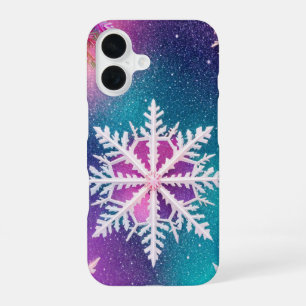 Mystical Snowflake and Cosmic Glow Phone Case