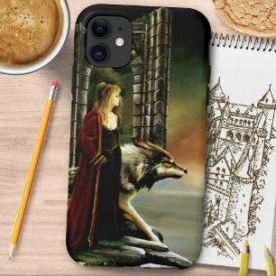 Mystical Sorceress Wolf Guardian Stone Portal Case-Mate iPhone Case