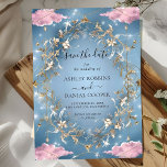 Mystical Sparkly sky Save The Date Invitation<br><div class="desc">Elegant,  modern,  and delicate Mystical Sparkly sky Save The Date wedding invitation that you can customise with your info to make it furthermore special. The romantic minimalist design features lovely and elegant calligraphy on a Beautiful background with a clean and simple look.</div>