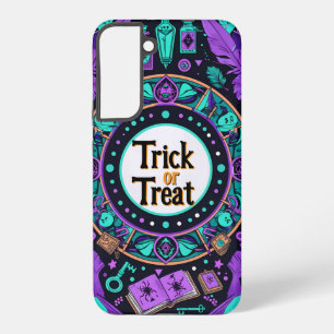 Mystical Spellbook Trick or Treat Halloween Design Samsung Galaxy Case