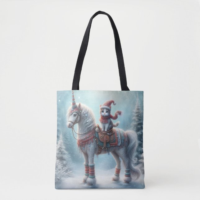 Mystical Spirit Horse Fantasy Tote Bag (Front)