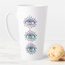 Mystical Spiritual Eyes - Third Eye Motif on white