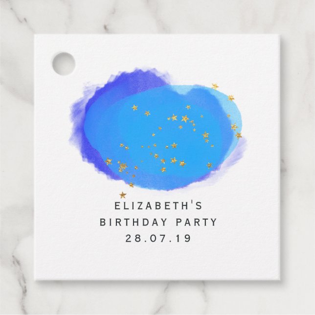 Mystical Stars Favour Tags (Front)