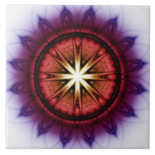 Mystical symbolic fractal pattern tile