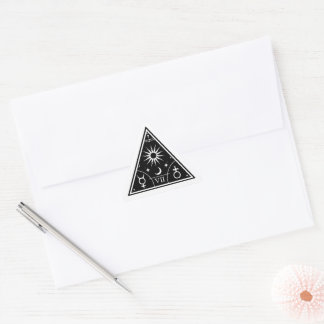 Mystical symbols triangle sticker