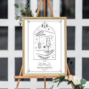 Mystical Tarot Card Bachelorette Party Welcome Poster