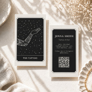 Mystical Tattoo Artist Celestial Star Sleeve  Business Card