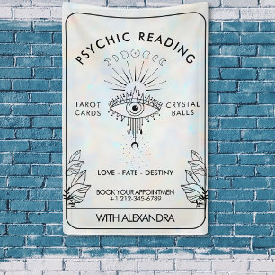 Mystical Third Eye Moon Phases Holographic Banner