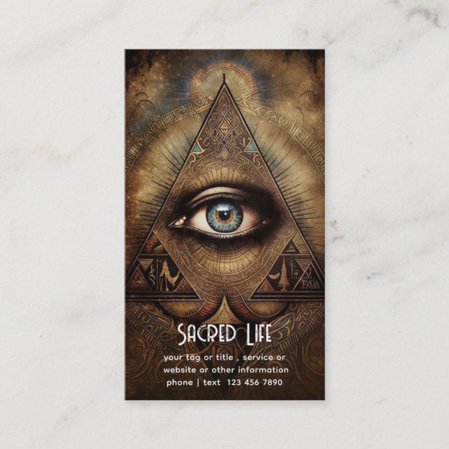 Mystical Third Eye, Spiritual Business Card (Front)
