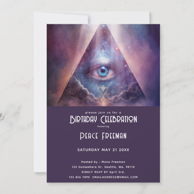 Mystical Third Eye, Spiritual Invitation (Front)