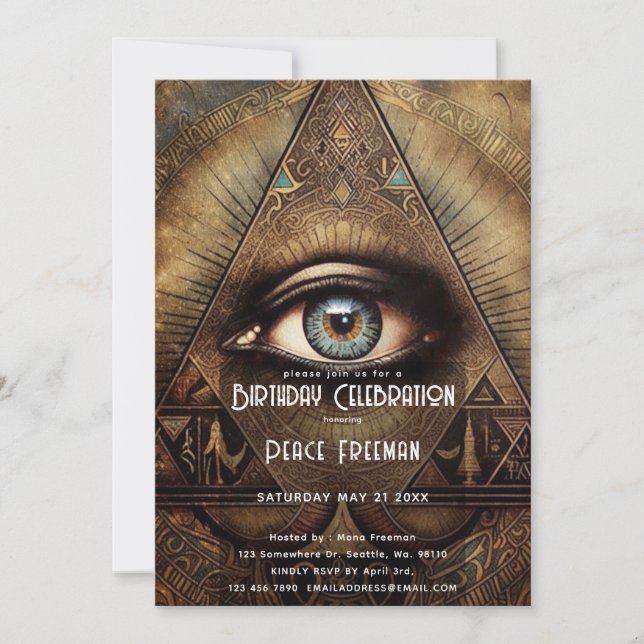 Mystical Third Eye, Spiritual Invitation (Front)