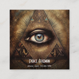 Mystical Third Eye, Spiritual Square Business Card