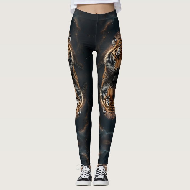 Mystical Tigers Nebula Leggings (Front)