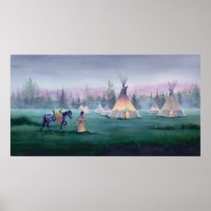MYSTICAL TIPI by SHARON SHARPE Poster
