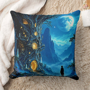 Mystical Tree Home Dreamscape Cushion