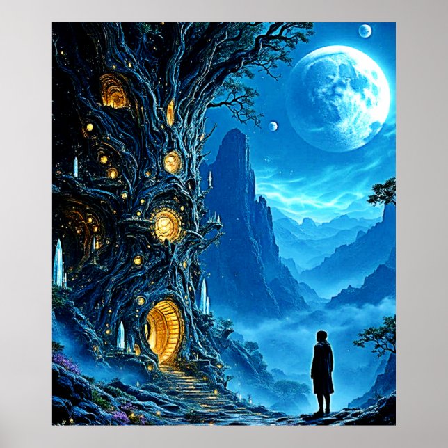 Mystical Tree Home Dreamscape Poster (Front)