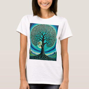 Mystical Tree of Life Moonlit T-Shirt