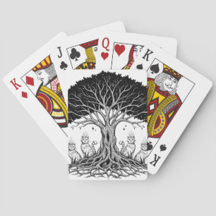 mystical tree of life playing cards