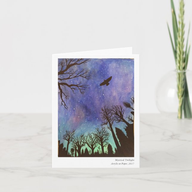 Mystical Twilight Folded Note Card (Front)