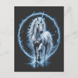 Mystical Unicorn Galaxy Spiral T-Shirt - Magical F Postcard