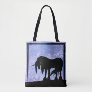 Mystical Unicorn (swirly purple grunge) Tote Bag