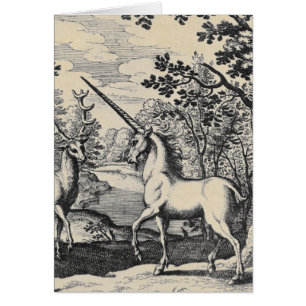 Mystical Unicorn Symbol Greeting Cards