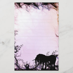 Mystical Unicorn w/lines (mystical) Stationery