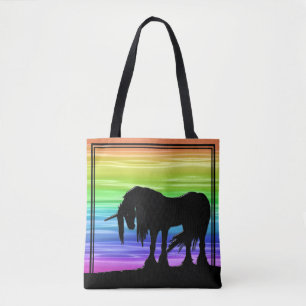 Mystical Unicorn (watery rainbow) Tote Bag