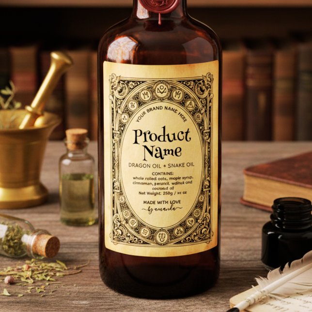 Mystical Vertical Elixirs Apothecary Style Labels (Creator Uploaded)