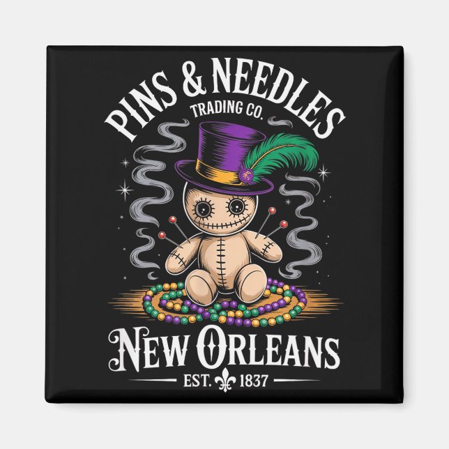 Mystical Voodoo Doll New Orleans Ns And Needles Ar Magnet (Front)