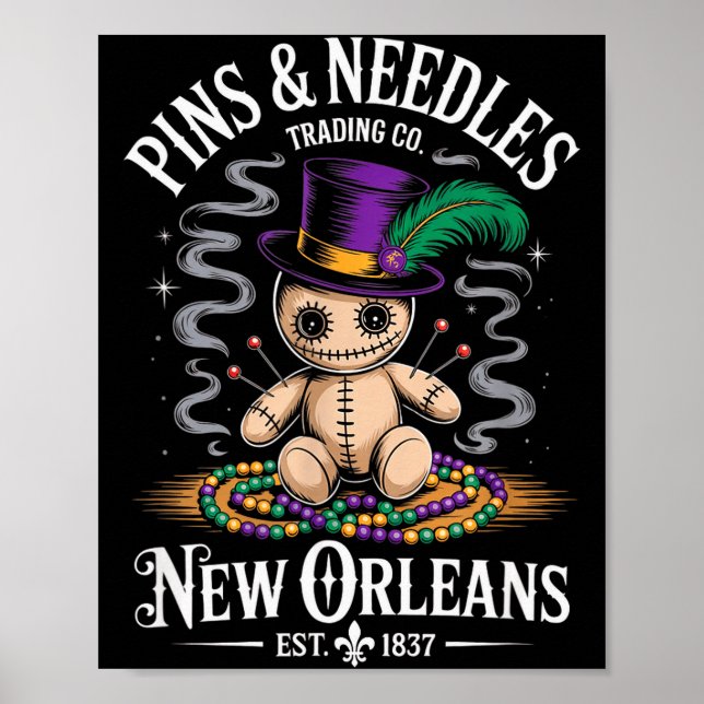 Mystical Voodoo Doll New Orleans Ns And Needles Ar Poster (Front)