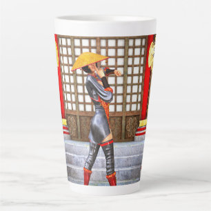 Mystical Warrior Princess Eastern Fantasy Style Latte Mug
