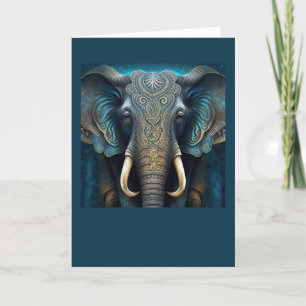 Mystical Watercolor ElephantNote Card