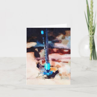 Mystical Waterlogue Damselfly Note Card