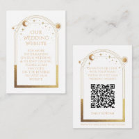 Mystical White Gold Wedding Website RSVP QR Code
