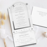 Mystical White Silver Sun Moon Astronomy Space