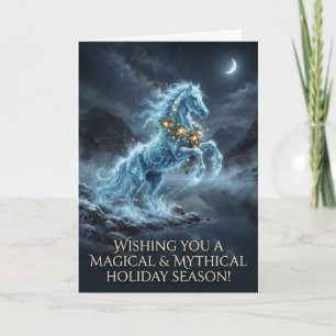 Mystical White Stag Christmas Card