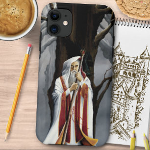 Mystical White Wizard Raven Oak Tree Fantasy Case-Mate iPhone Case